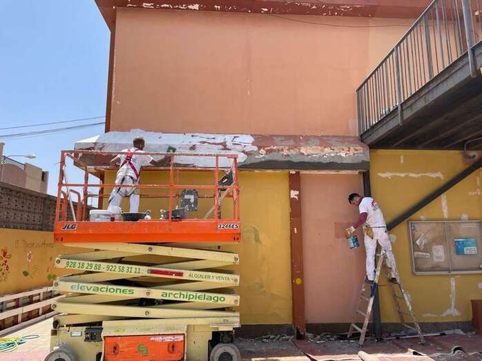Obras en el colegio de Caserones Altos/TA.